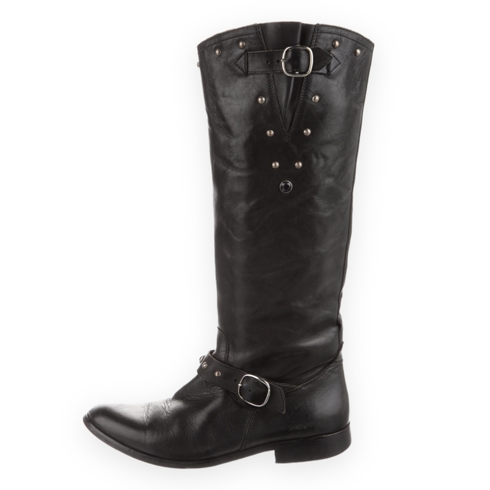 GOLDEN GOOSE VINTAGE KATE LEATHER MOTO RIDING BOOTS **AUTHENTIC** - Picture 3 of 16